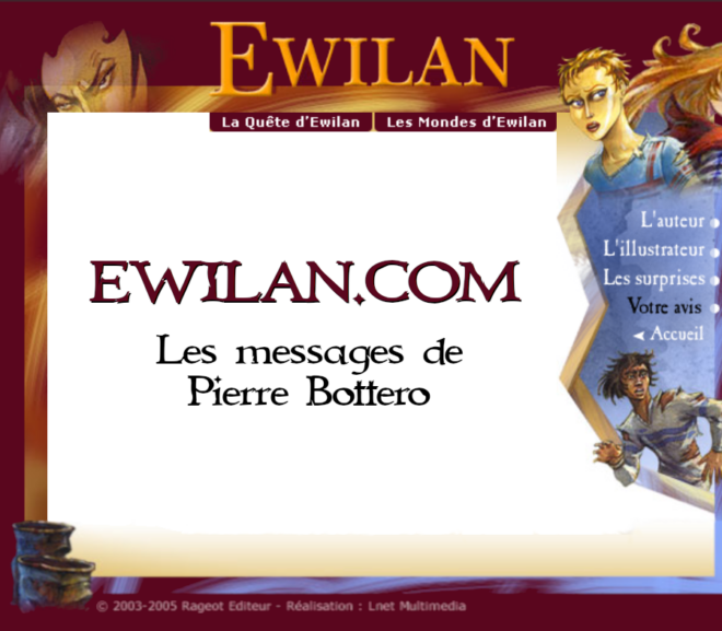 Messages de Pierre Bottero sur Ewilan.com