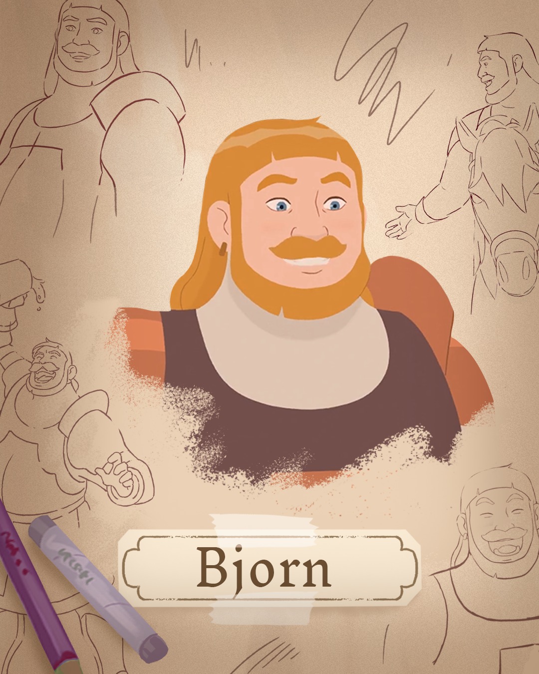 Design série d'animation Ewilan Bjorn