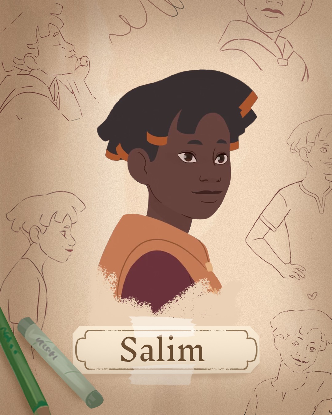 Design série d'animation Ewilan Salim