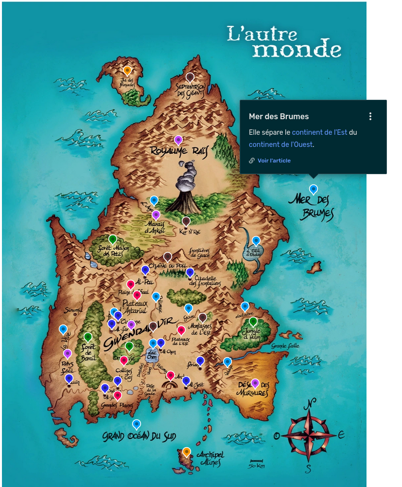 Screenshot carte interractive wiki fandom