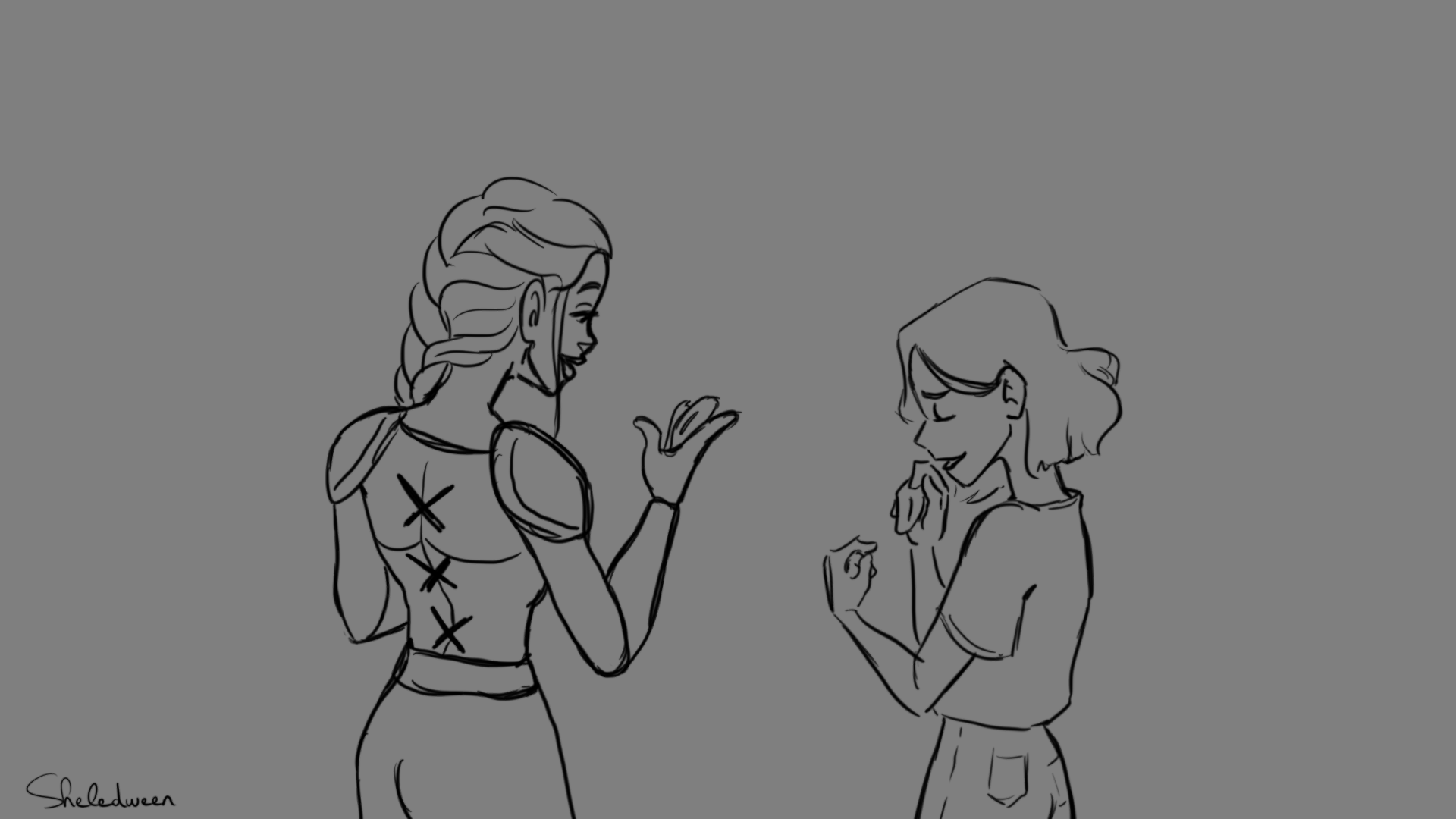 Animation Ewilan et Ellana gif